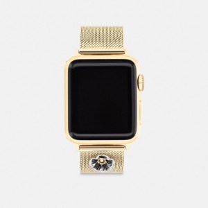 Coach Apple Watch® Strap, 38 Mm, 40 Mm And 41 Mm Gold | COH866961