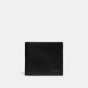 Coach Boxed Double Billfold Wallet Leather/Black | COH866693