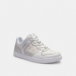 Coach C201 Sneaker In Signature Canvas Optic White | COH866786