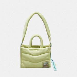 Coach Coachtopia Loop Mini Puffy Tote Pale Lime | COH865044
