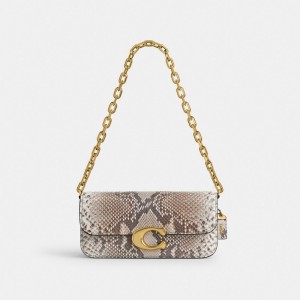 Coach Idol Bag 23 In Python Brass/Chalk | COH864800