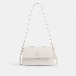 Coach Juno Bag Glovetanned Leather/Silver/Chalk | COH864830