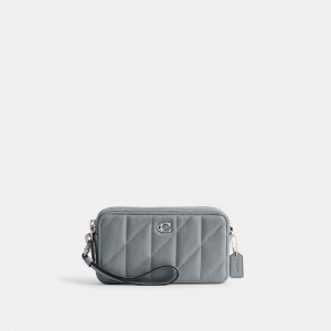 Coach Kira Crossbody Bag With Pillow Quilting Nappa Leather/Silver/Grey Blue | COH865304