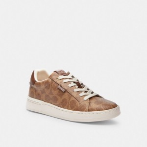 Coach Lowline Luxe Low Top Sneaker Tan | COH865830