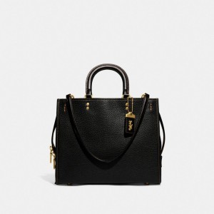 Coach Rogue Bag In Regenerative Leather Pebble Leather/Brass/Black | COH865368