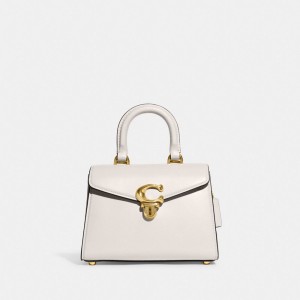 Coach Sammy Top Handle Bag 21 Luxe Refined Calf Leather/Brass/Chalk | COH865352