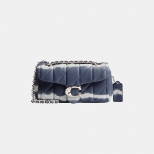 Coach Tabby Shoulder Bag 20 With Quilting And Tie Dye Nappa Leather/Silver/Midnight Navy Multi | COH864902