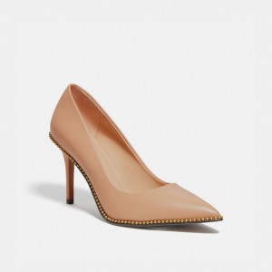 Coach Waverly Pump Leather/Beechwood | COH865741